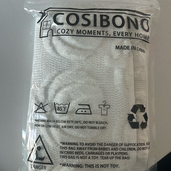 New in bag! Set of 2!! COSIBONO pumpkin throw pillow covers cream white. - Picture 2 of 3